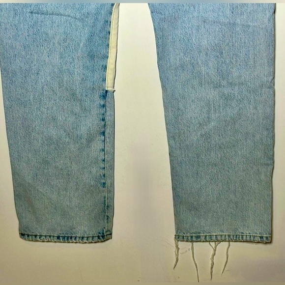 NEW 501® 90's Freehand Folk Jeans Blue | Levi's® CZ with Raw Fringe Hem, W28 L30 - Picture 13 of 16
